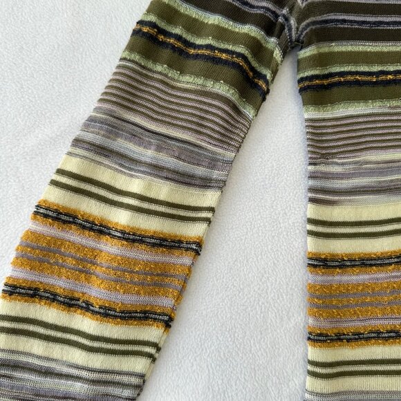 Missoni Striped Mock Neck Long Sleeve Knit Sweater Size 40 Greens Browns Vtg Y2K - Picture 11 of 13